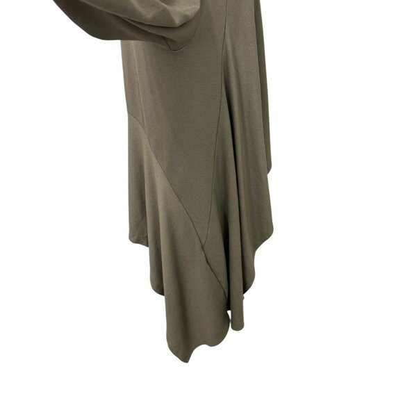 Bryn Walker Open Front Cocoon Cardigan Asymmetric Lagenlook Olive Green Size S - Picture 5 of 12